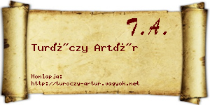 Turóczy Artúr névjegykártya